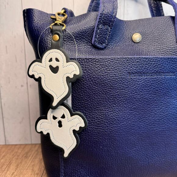 Portland Leather Ghost Twins Halloween Bag Charm Purse Flair NEW Fast Ship - Picture 1 of 6